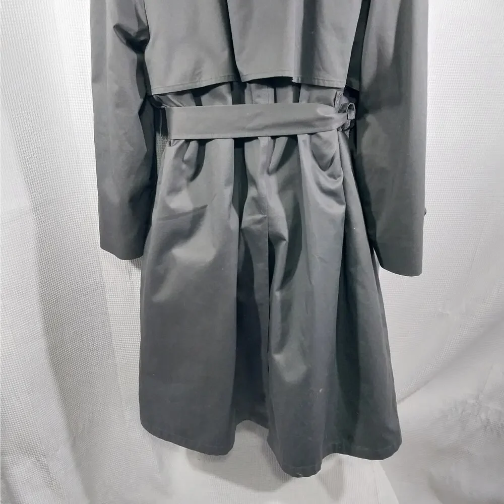 NWOT! LONDON FOG! DOVE GRAY FULL LENGTH THERMAL TRENCH COAT, BELTED! SZ 46R